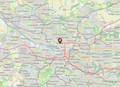 Map of Kelvingrove Park