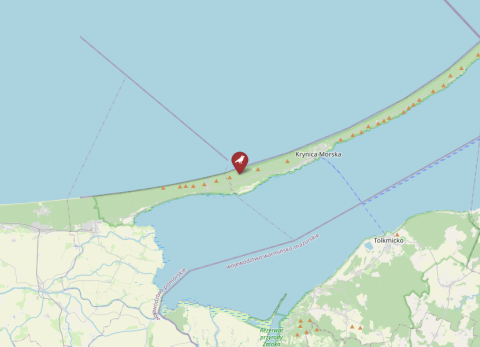Map of Mierzeja Wiślana