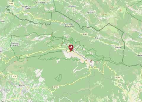 Map of Mont Ventoux