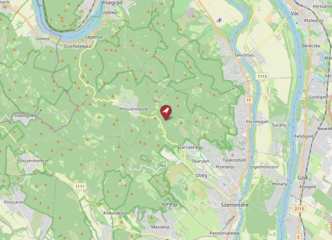 Map of Pilis-Visegrad Mountains