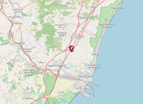 Map of Sagunto