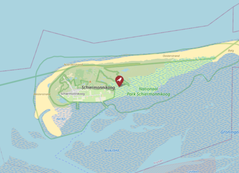 Map of Schiermonnikoog