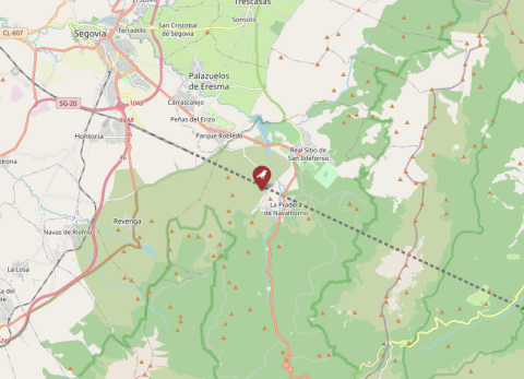 Map of Valsaín