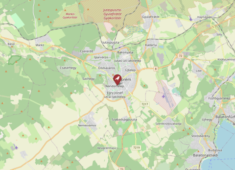 Map of Veszprém