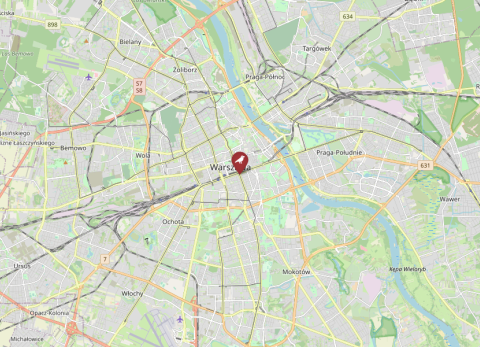 Map of Warsaw