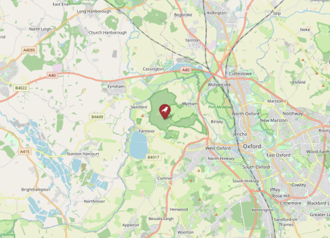 Map of Wytham Woods