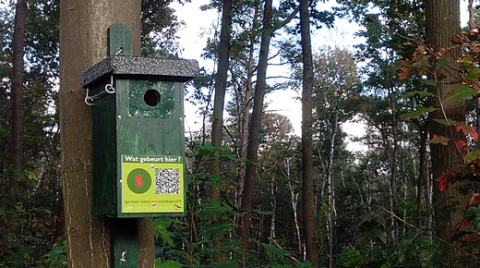 Nestkast met QRcode