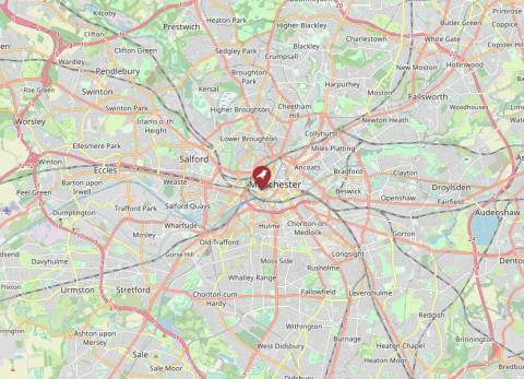 Map of Greater Manchester, United Kingdom (OpenStreetMap)