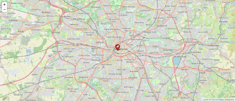 Map of Greater Manchester, United Kingdom (OpenStreetMap)