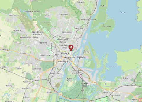 Map of Zeromski Park, Poland (OpenStreetMap)