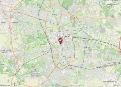 Map of Lodz, Poland (OpenStreetMap)