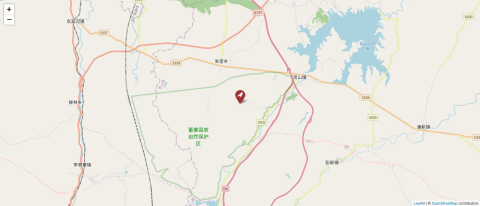 Map of Dongzhai National Nature Reserve, China (OpenStreetMap)