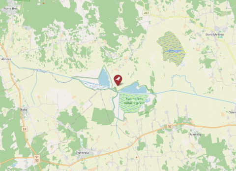 Map of Lake Kvismaren, Sweden (OpenStreetMap)