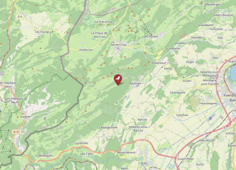 Map of Nord Vaudois, Switzerland (OpenStreetMap)