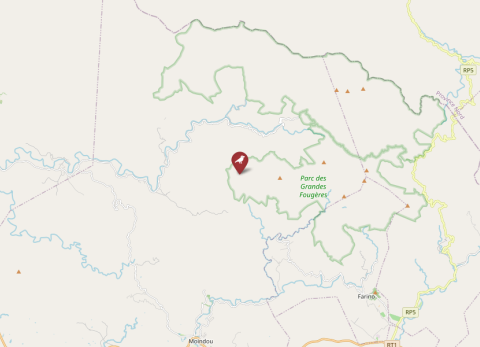 Map of Parc Provincial des Grandes Fougères, New Caledonia (OpenStreetMap)