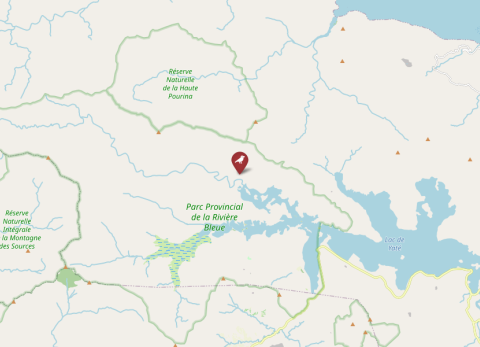 Map of Parc Provincial de la Rivière Bleue, New Caledonia (OpenStreetMap)