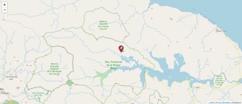 Map of Parc Provincial de la Rivière Bleue, New Caledonia (OpenStreetMap)