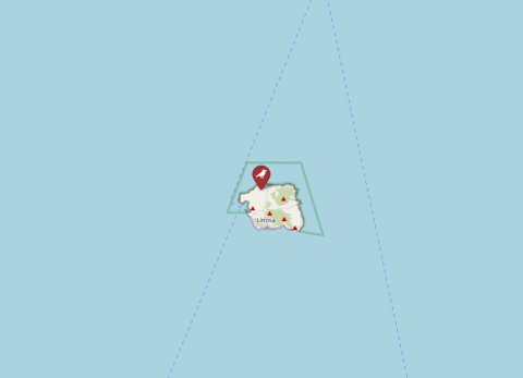 Map of Linosa Island, Italy