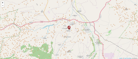 Map of Guadix-Baza, Spain