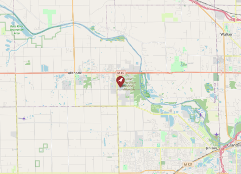 Map of Grand Valley State University campus, USA