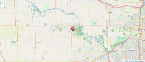 Map of Grand Valley State University campus, USA