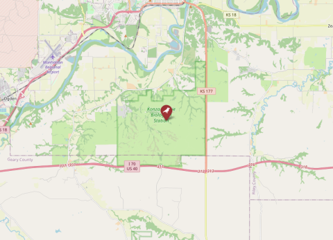 Map of Konza Prairie Biological Station, USA