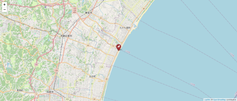 Map of Kujukurihama, Japan