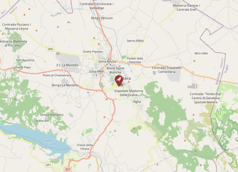 Map of Matera, Italy
