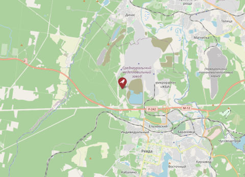Map of Revda Southwest-1.5, Russia