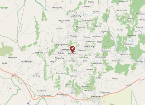 Map of Taita Hills, Kenya