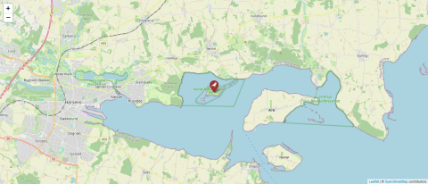 Map of Vorsø, Denmark