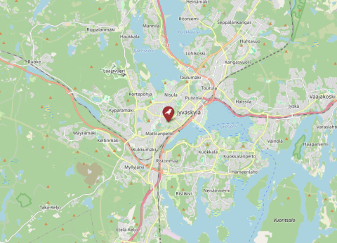 Map of Jyväskylä, Finland