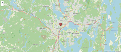 Map of Jyväskylä, Finland