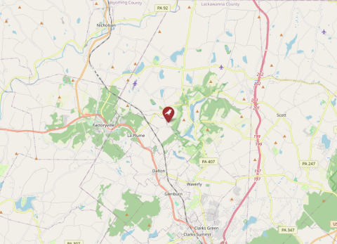 Map of Northeast Pennsylvania, United States