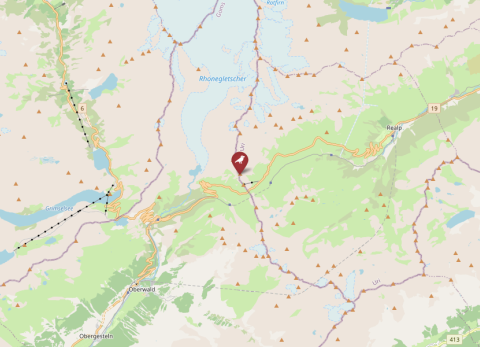 Map of Swiss Alps, Switzerland