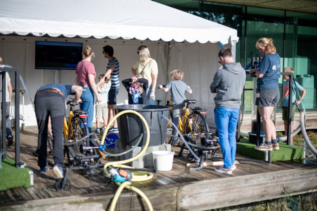 De filterfietsen tijdens de Open Dag