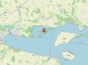Map of Vorsø, Denmark