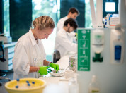 Linda Gouka working in lab